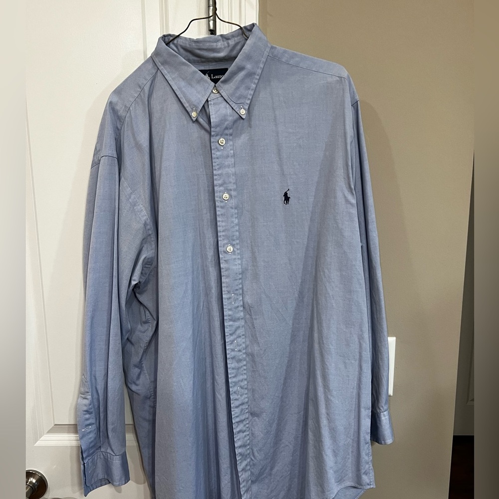 Blue Ralph Lauren Button Down Dress Shirt